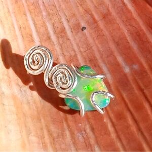 Ethiopian Opal Pendant Sterling Silver